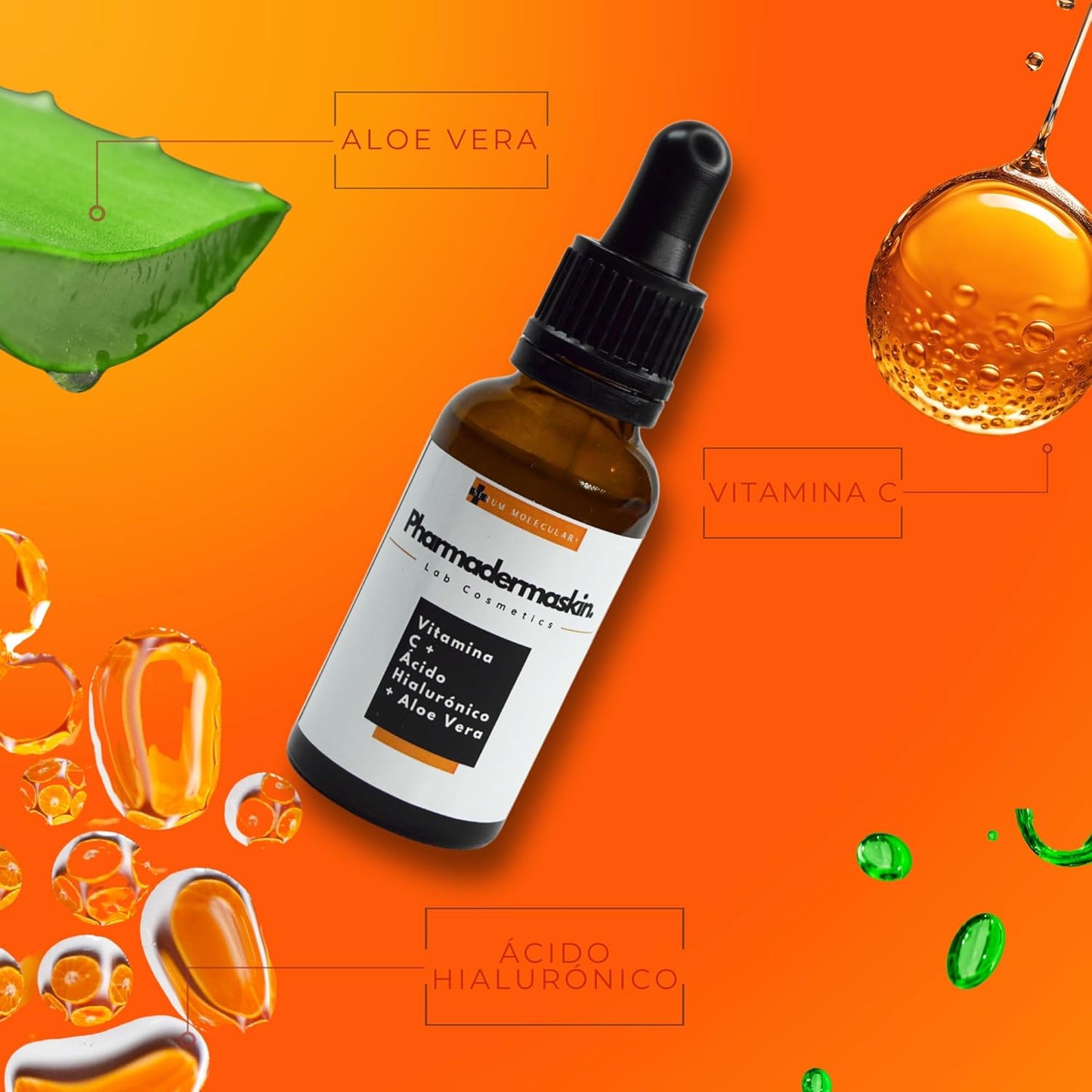 Pharmadermaskin Sérum Vitamina C + Ácido Hialurónico + Aloe Vera