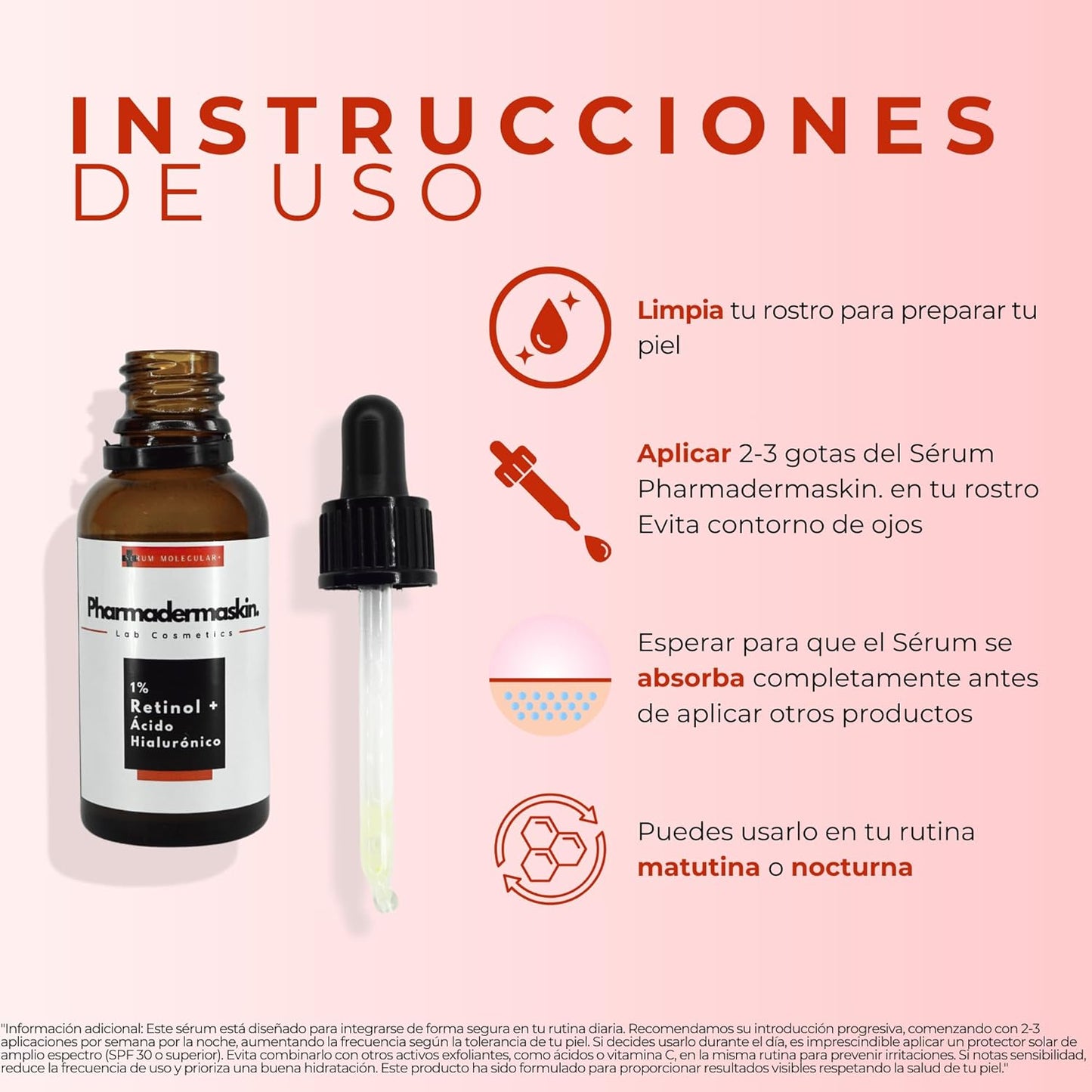 Sérum de Retinol 1% + Ácido Hialurónico – Renueva, Reafirma e Hidrata Intensamente – Antiedad, Reducción de Arrugas y Manchas – Potente Cuidado para Todo Tipo de Piel